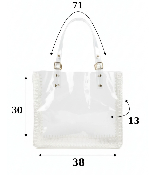 Şeffaf Pleksi Tote Çanta
