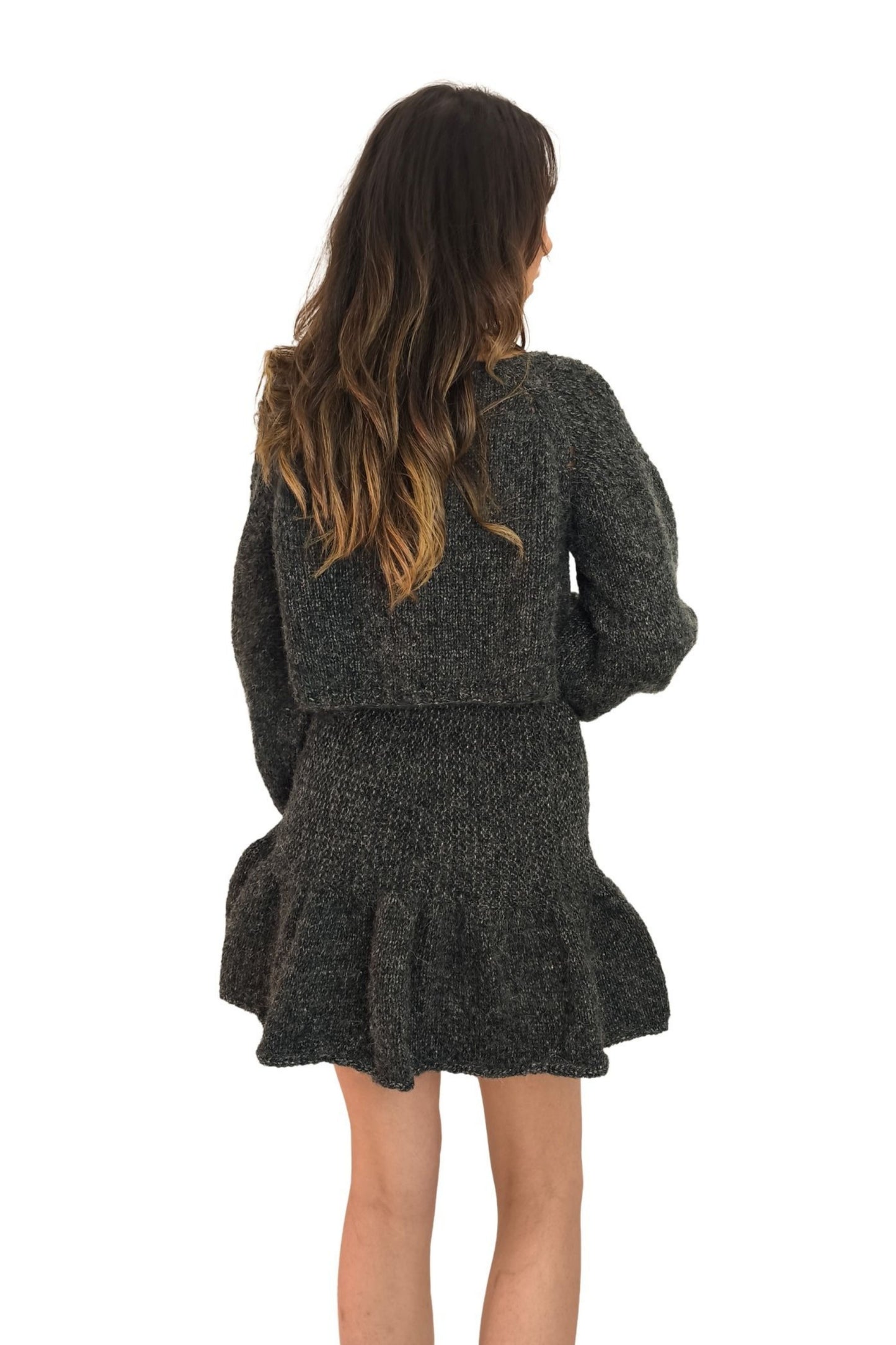 Volan Etekli Triko Takım | Uzun Kollu Üst & Etek