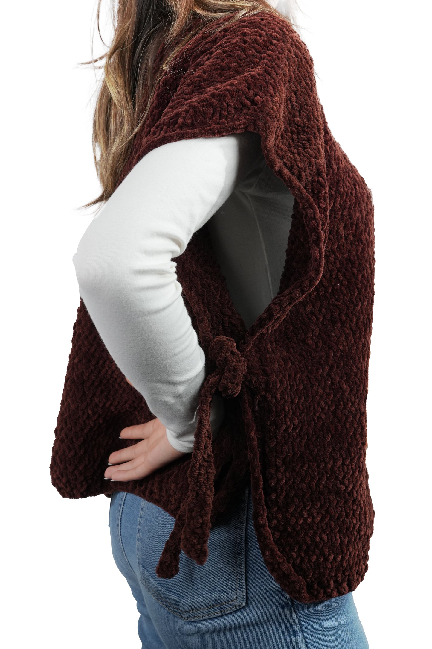 El Yapımı Örgü Süveter | Koyu Bordo Unisex Tasarım