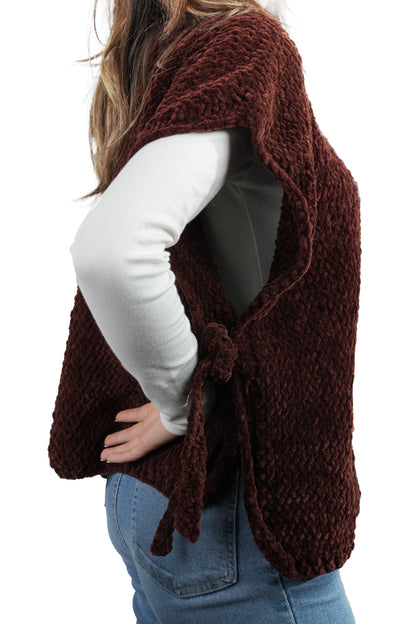 El Yapımı Örgü Süveter | Koyu Bordo Unisex Tasarım