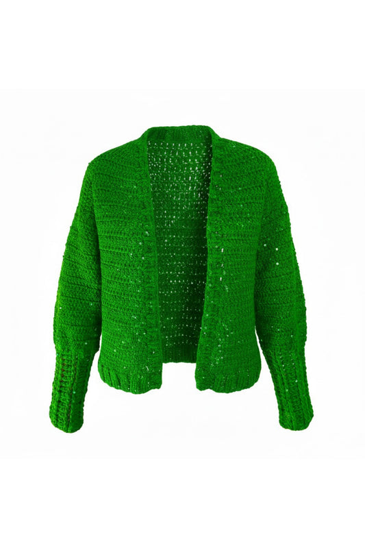 Koton Yeşil El Örgüsü Hırka