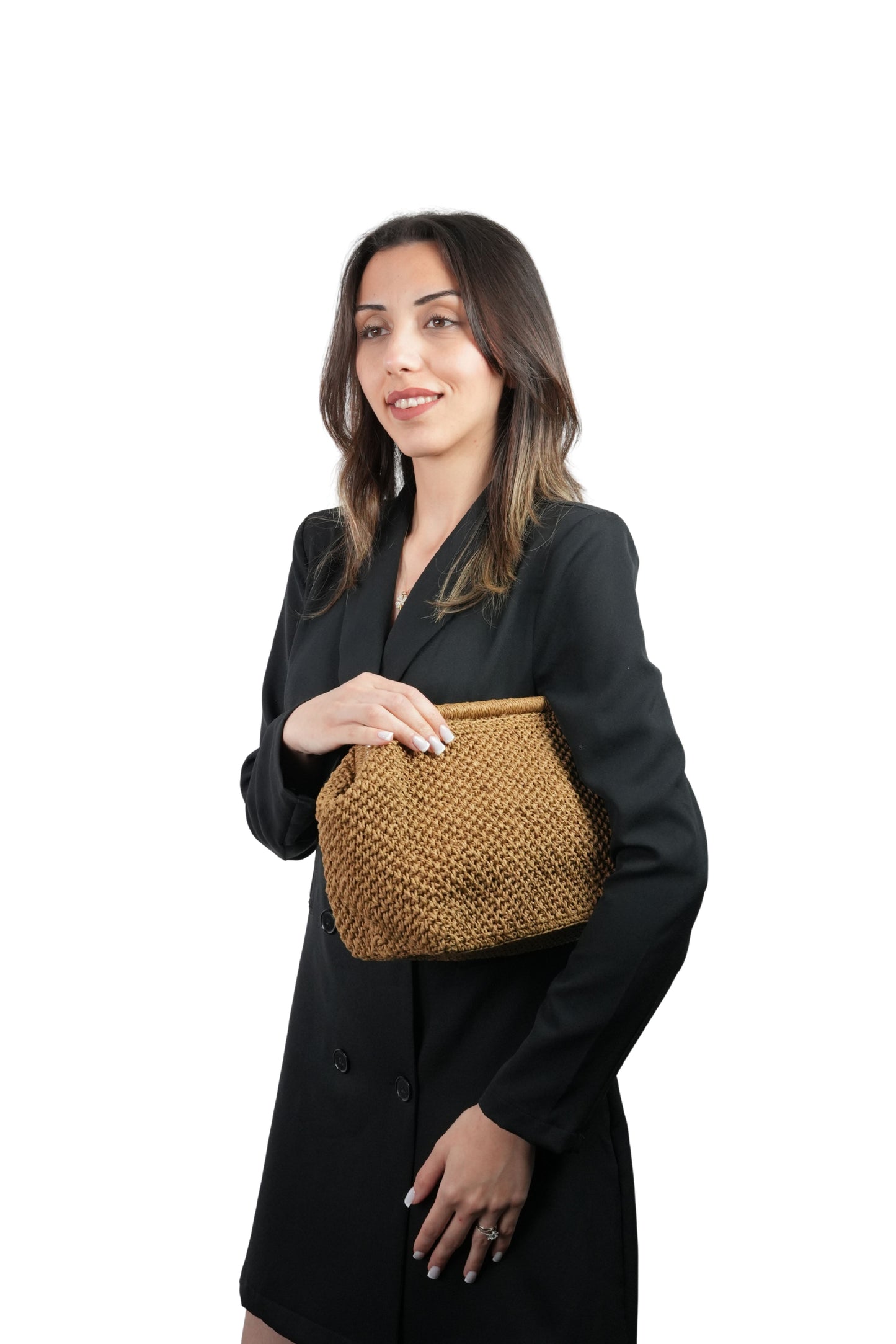 El Yapımı Kağıt İp Naturel Burslu Çanta