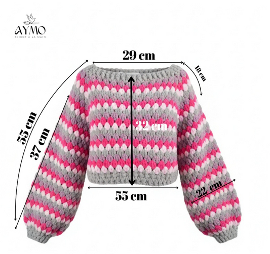 El Yapımı Kadife Kırpılmış Kazak