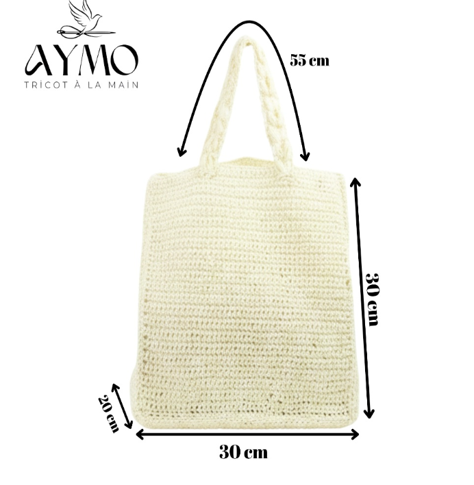 El Yapımı Kağıt İplik Tote Çanta