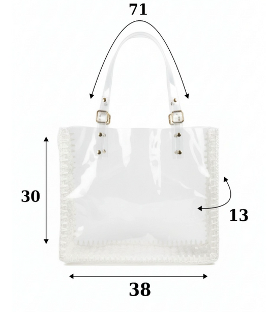 Şeffaf Pleksi Tote Çanta