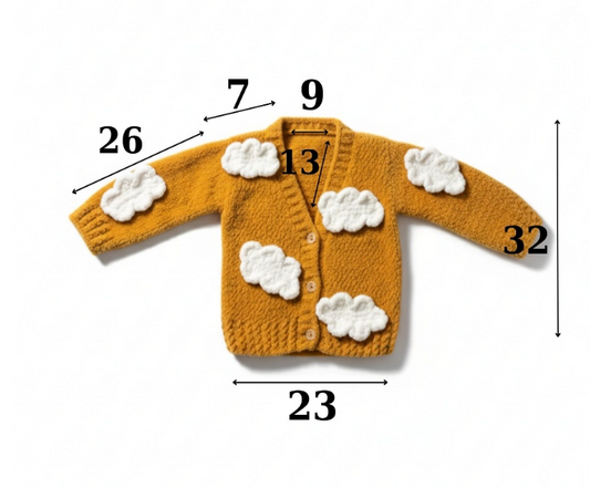 Çocuklar İçin El Yapımı Bulut Hırka