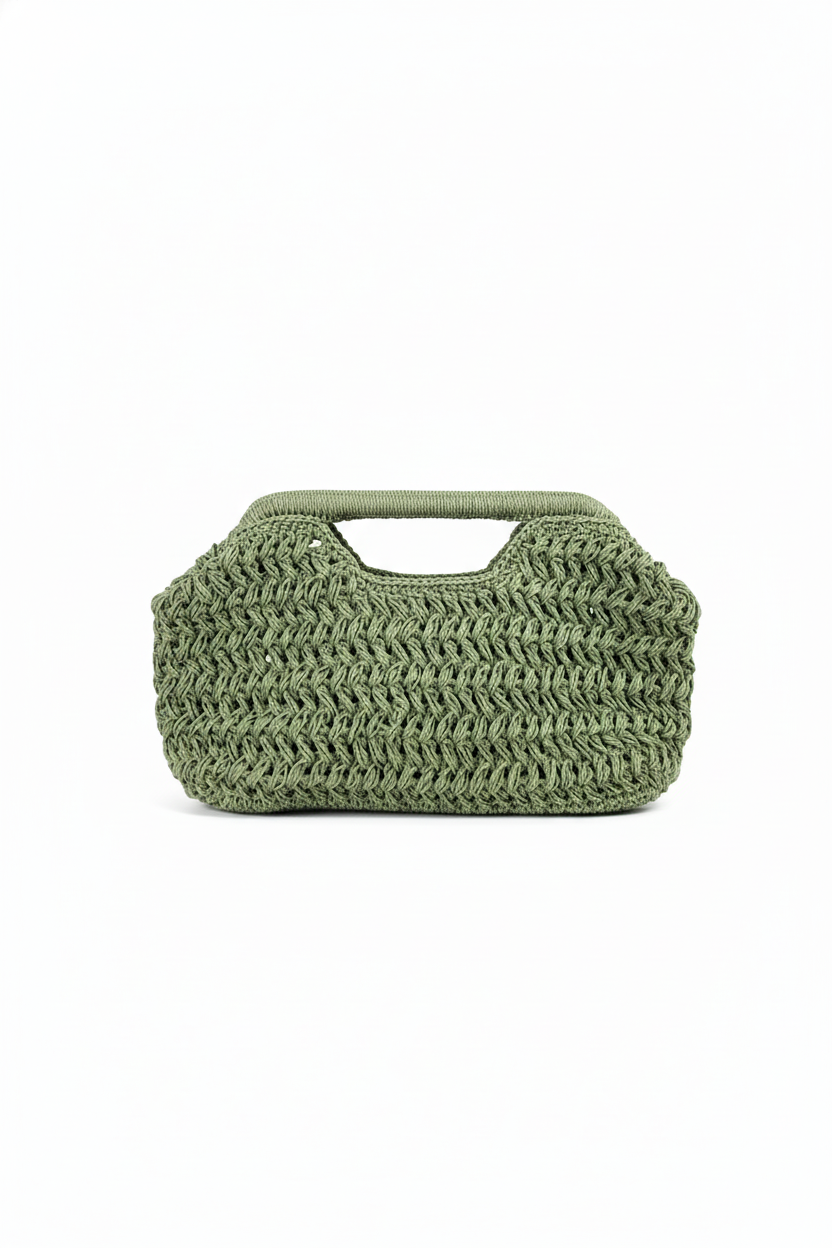 El Yapımı Kağıt İplik Turuncu Mango Model Çanta